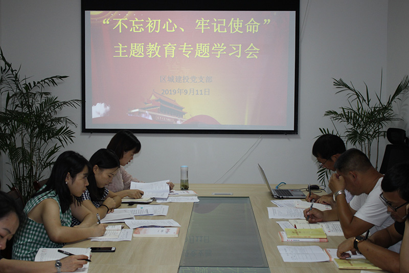 區(qū)城建投公司黨支部開展“先學(xué)、先查、先改”工作 預(yù)熱 “不忘初心、牢記使命”主題教育工作