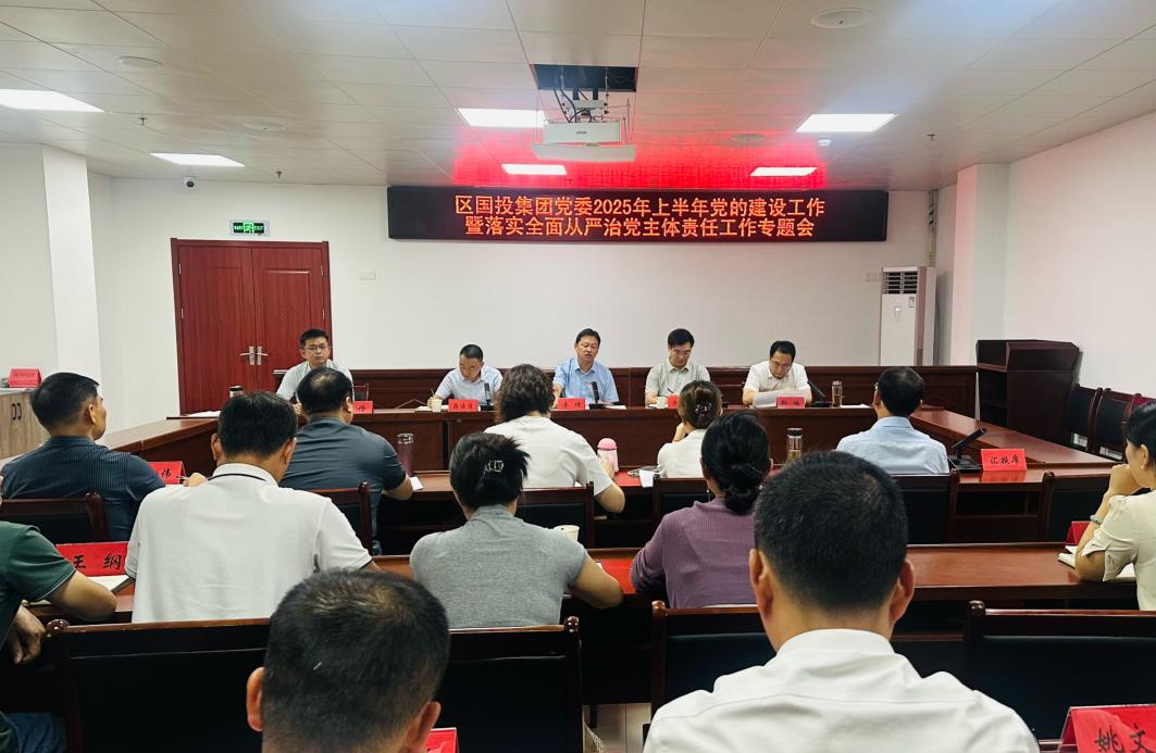 屯溪區(qū)國投集團黨委召開2025年上半年黨的建設(shè)工作暨落實全面從嚴治黨主體責(zé)任工作專題會議